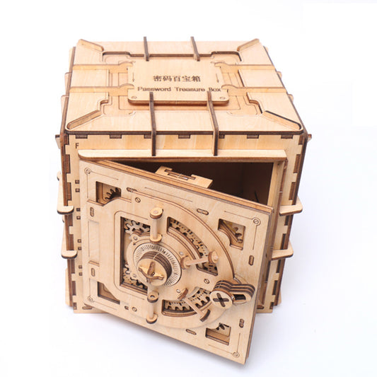 3D Wooden Treasure Box Puzzle – Mystery Box
