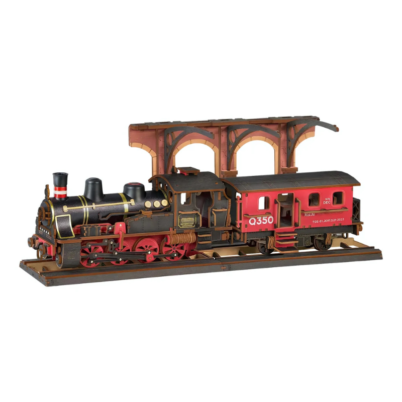 3D Wooden Puzzle Steam Train Journey