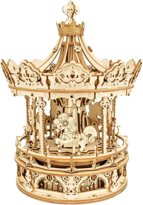 3D Wooden Rotating Music Box Puzzle Kit