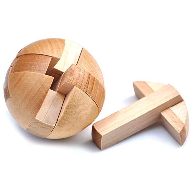 3D Wooden Puzzle Magic Sphere Brain Teaser for Adults