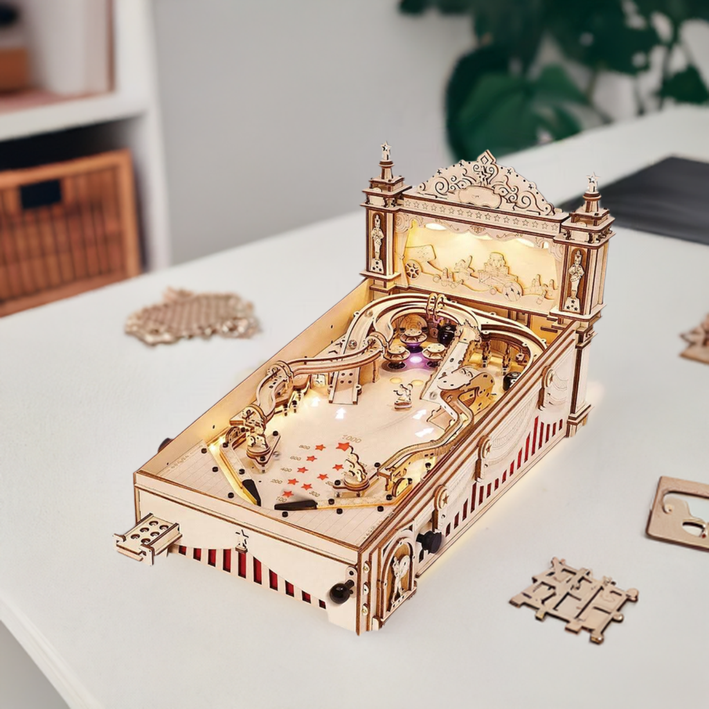 3D Pinball Machine Wooden Puzzle for Adults
