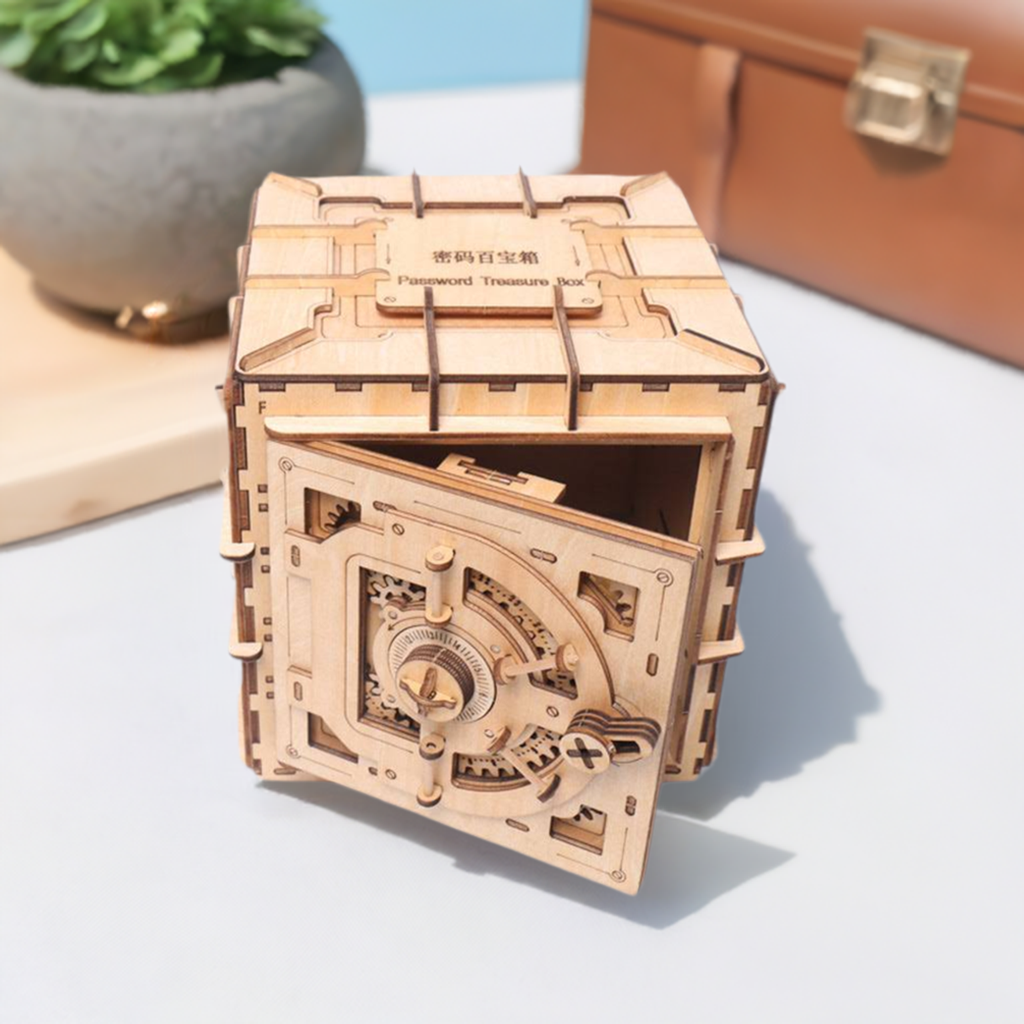 3D Wooden Treasure Box Puzzle – Mystery Box