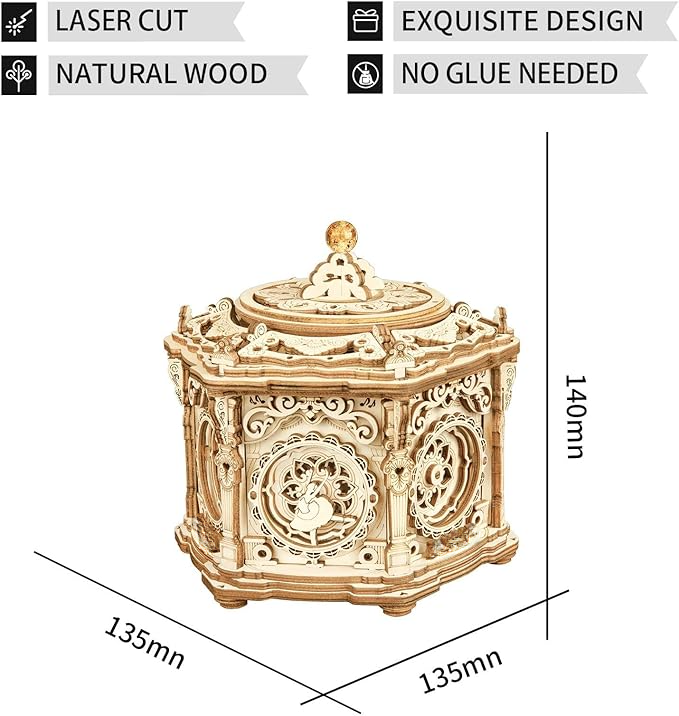 3D Wooden Puzzle Secret Garden DIY Mechanical Music Box