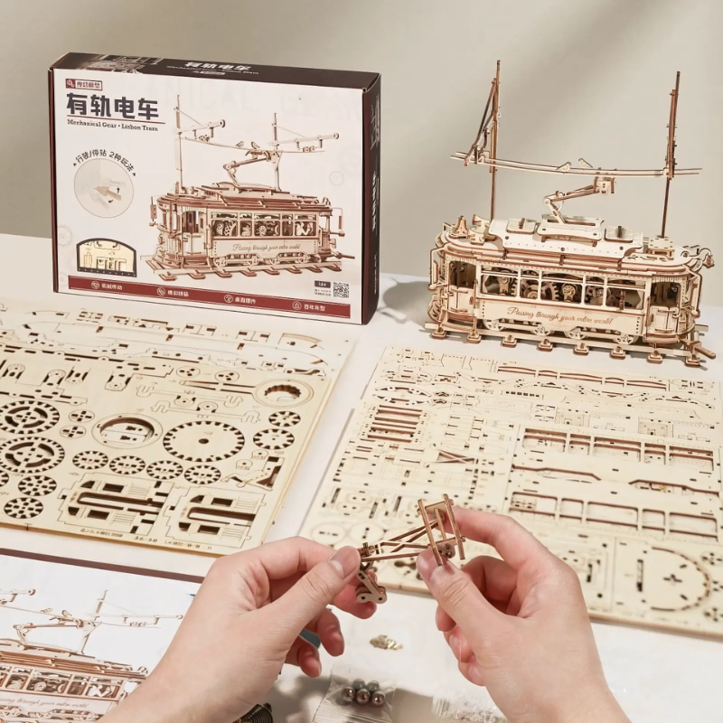 3D Wooden Puzzle Classic City Tram