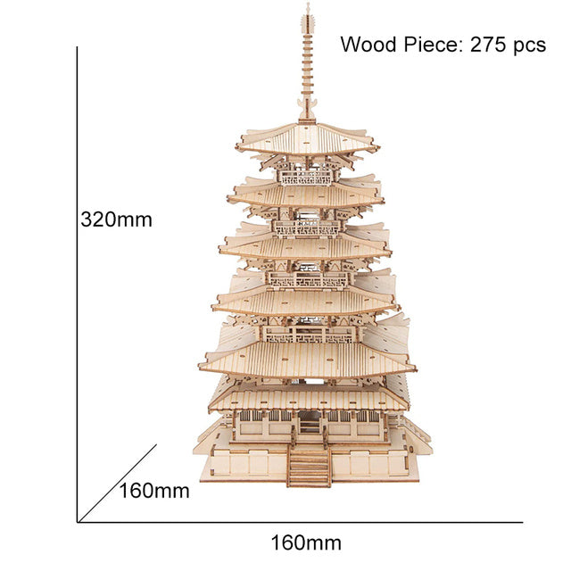 Five-Storied Pagoda 3D Wooden Puzzle