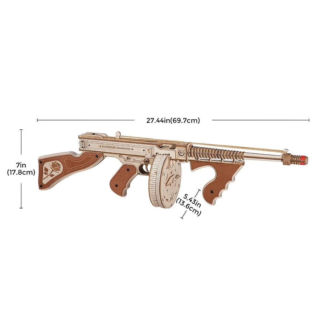 DIY Thompson Submachine Gun 3D Wooden Puzzle