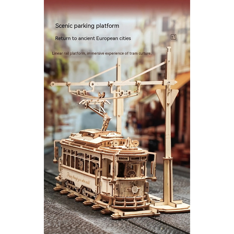 3D Wooden Puzzle Classic City Tram