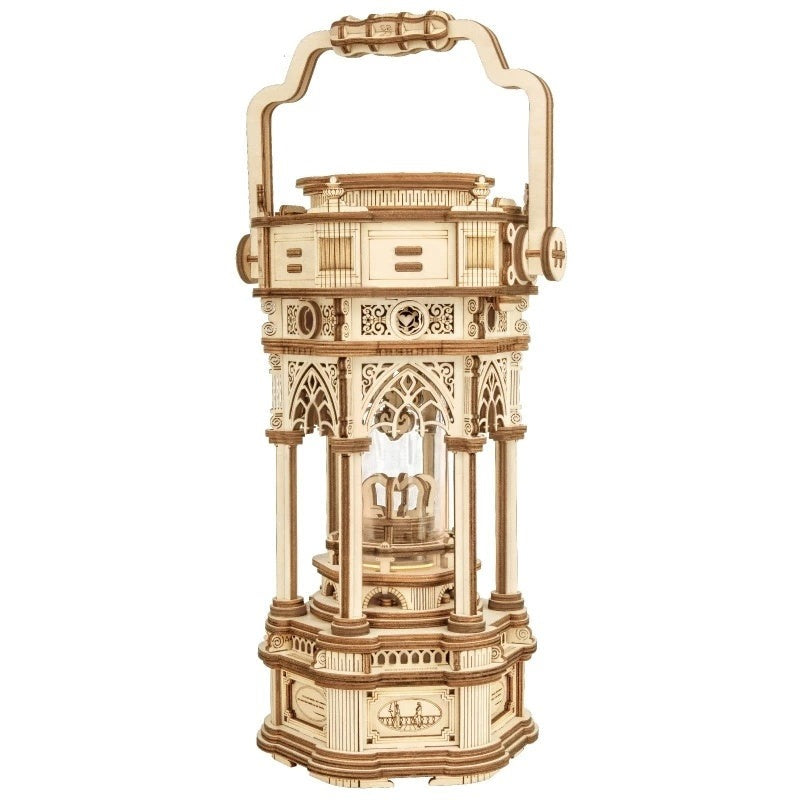 3D Wooden Music Box Puzzle | Victorian Lantern with LED Light