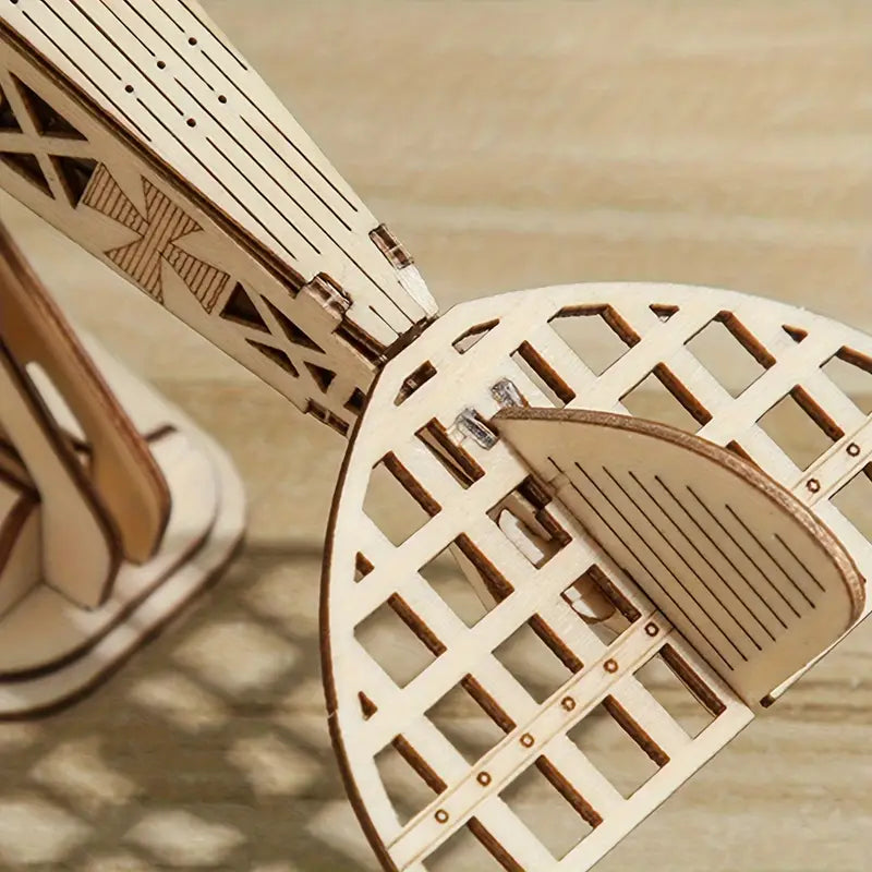 3D Wooden Biplane Puzzle
