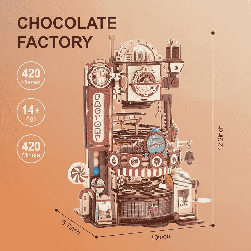 Chocolate Factory Marble Run 3D Wooden Puzzle