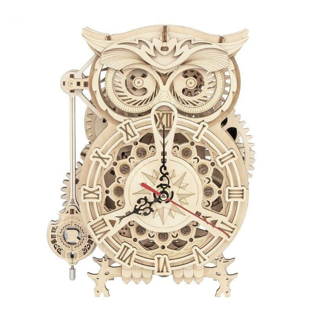3D Wooden Owl Clock Puzzle – A Creative Gift & Home Décor for Adults