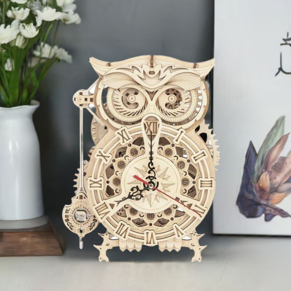 3D Wooden Owl Clock Puzzle – A Creative Gift & Home Décor for Adults