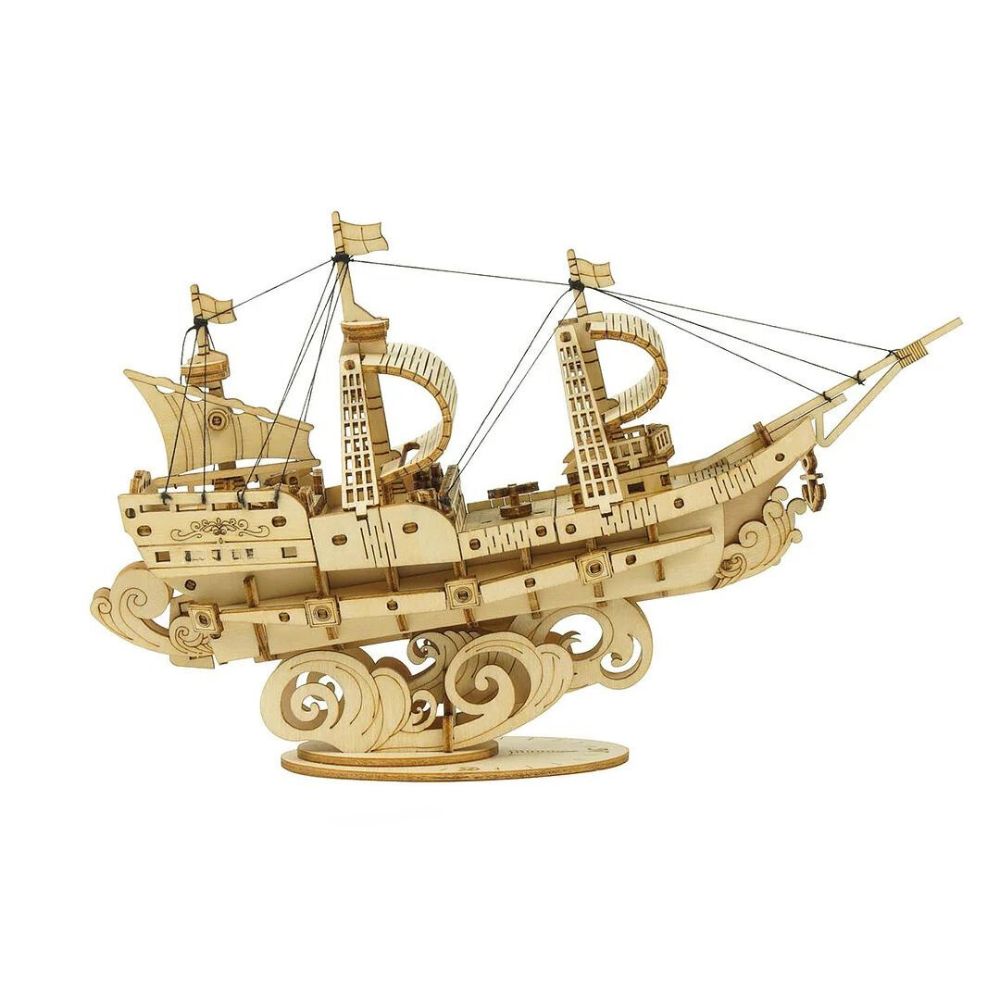 3D Pirate Ship - Wooden Sailing Boat Puzzle