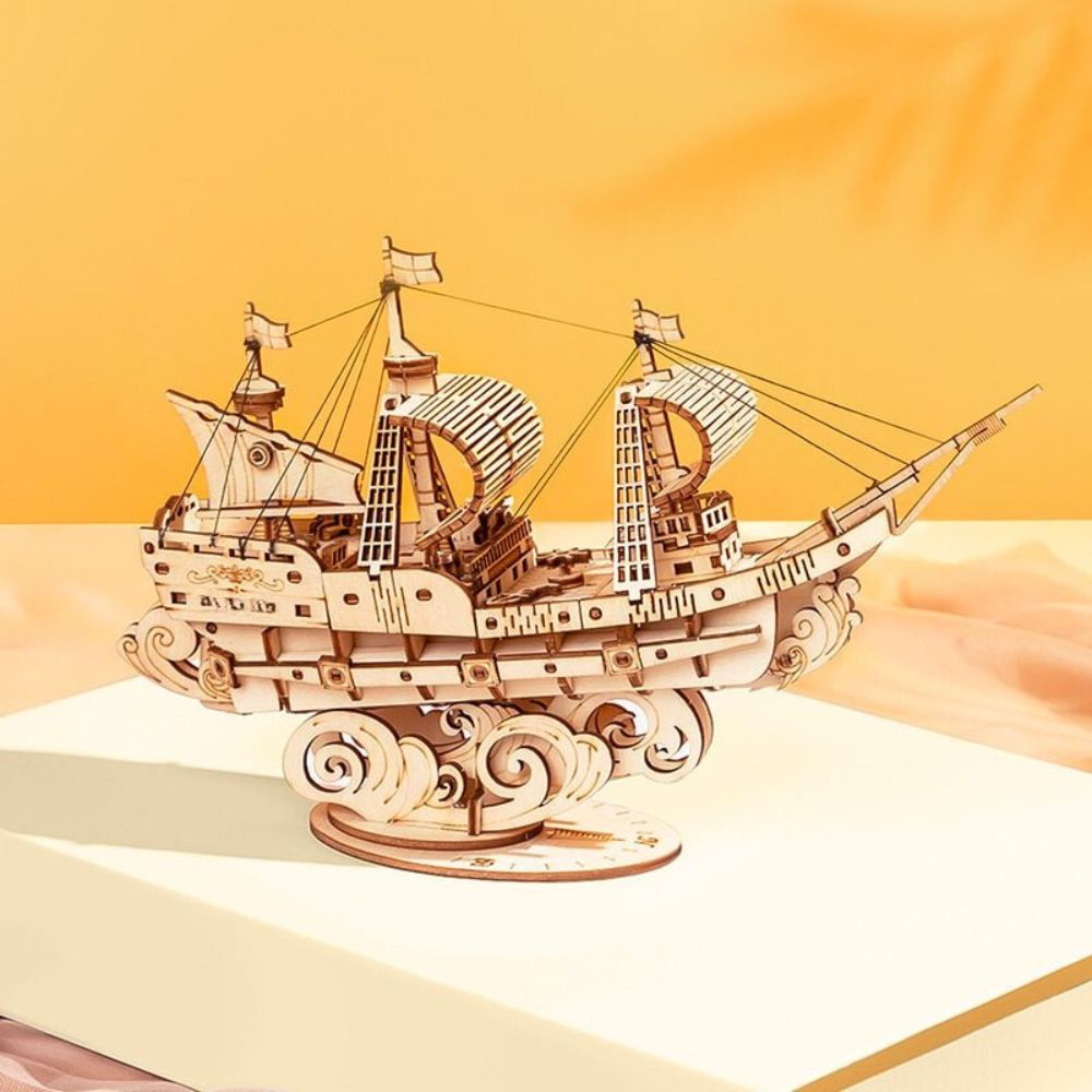 3D Pirate Ship - Wooden Sailing Boat Puzzle