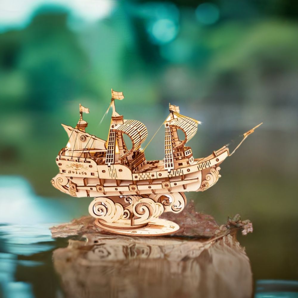 3D Pirate Ship - Wooden Sailing Boat Puzzle