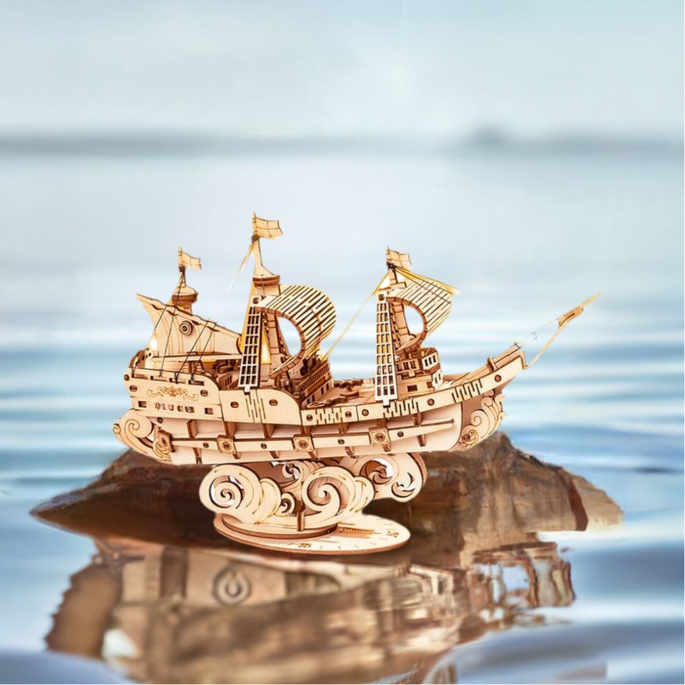 3D Pirate Ship - Wooden Sailing Boat Puzzle
