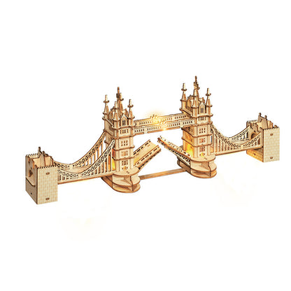 3D Wooden Tower Bridge And Big Ben Puzzle With Lights