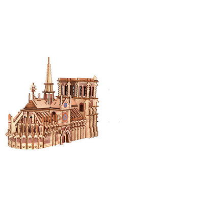 Famous Paris Notre Dame 3D Wooden Puzzle Kit