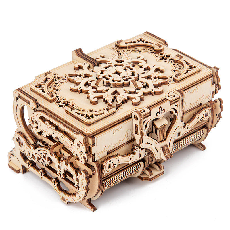 3D Wooden Hand Assembled Antique Jewelry Box Puzzle