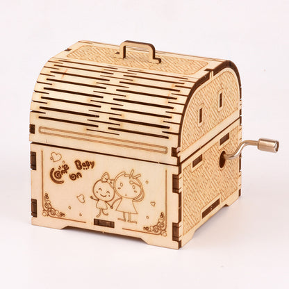 Hand Crank Music Box 3D Wooden Puzzle