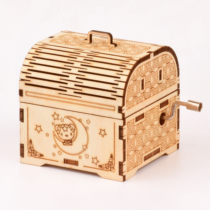 Hand Crank Music Box 3D Wooden Puzzle