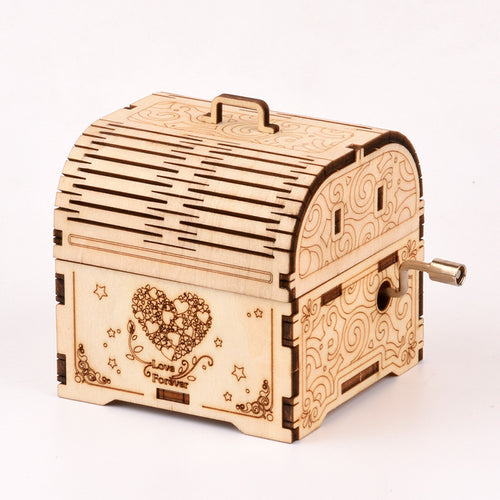 Hand Crank Music Box 3D Wooden Puzzle