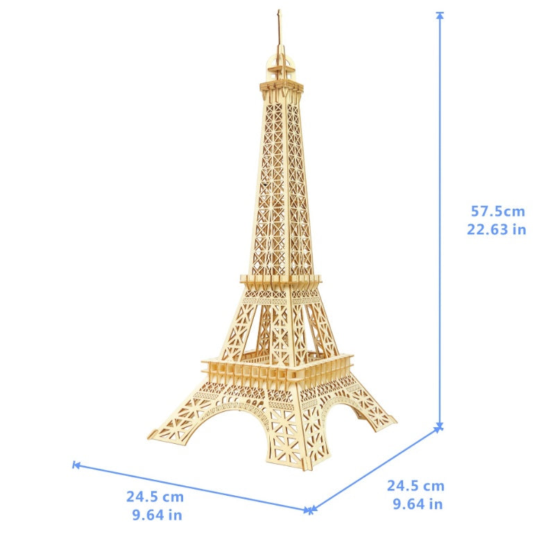 Large Paris Tower Wooden Model 3D Puzzle