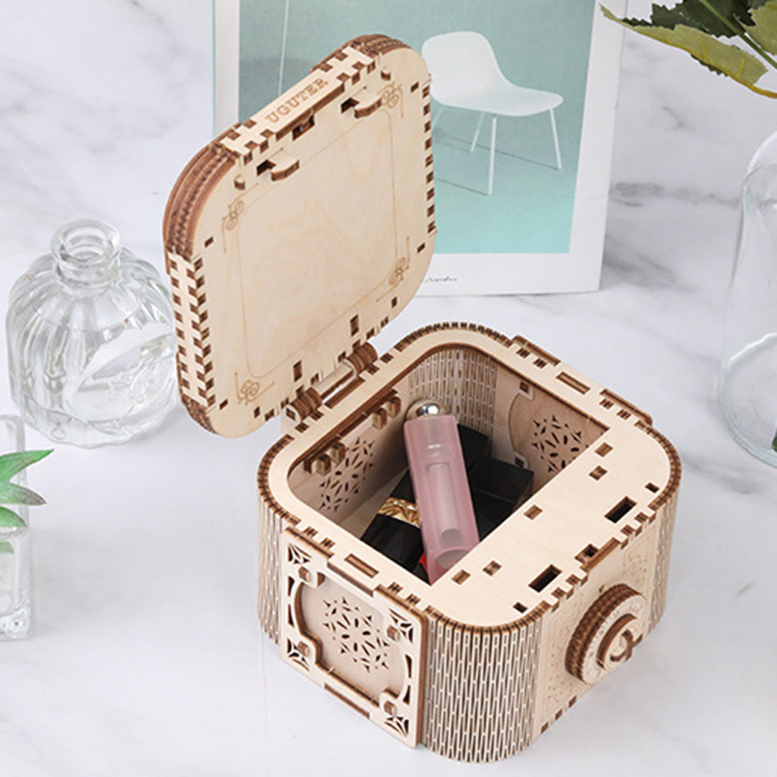 3d Wooden Puzzle, Password Storage Box