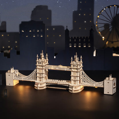 3D Wooden Tower Bridge And Big Ben Puzzle With Lights