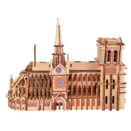 Famous Paris Notre Dame 3D Wooden Puzzle Kit