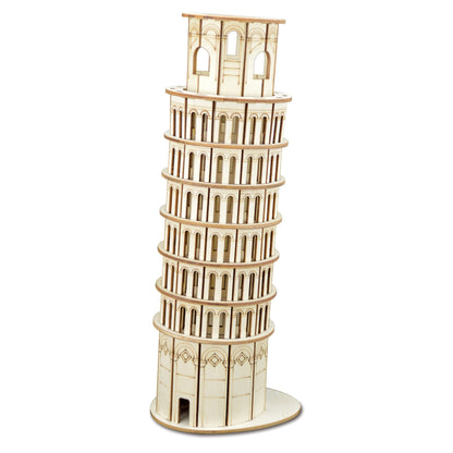 Three-Dimensional Wooden Puzzle of Leaning Tower of Pisa