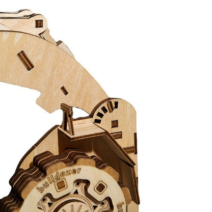 3D Wooden Forklift Bulldozer Puzzle
