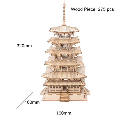 Five Storied Pagoda 3D Wooden Puzzle