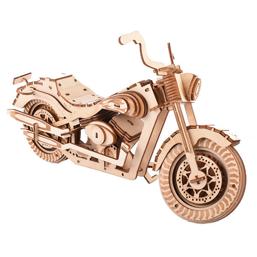 Wooden Puzzle Three-dimensional Simulation Motorcycle Model