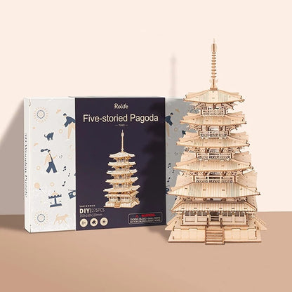 Five Storied Pagoda 3D Wooden Puzzle