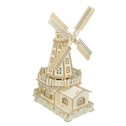 Wooden 3D Dutch Windmill Puzzle