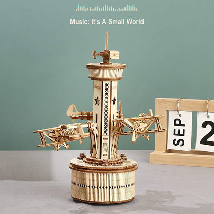 Airplane Control Tower Model with Soothing Melody 3D Wooden Puzzle - Control Tower