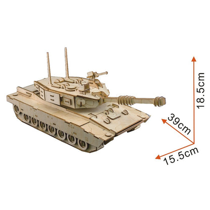 M1 Battle Tank 3D Wooden Puzzle