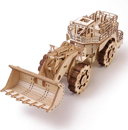 3D Wooden Forklift Bulldozer Puzzle
