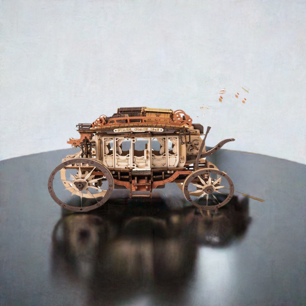 Stagecoach Wooden Music Box 3D Puzzle