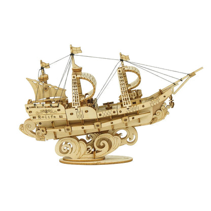 3D Pirate Ship - Sailing Boat Wooden Puzzle