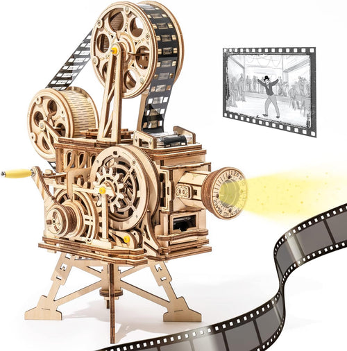 3D Wooden Puzzle Classic Film Projector