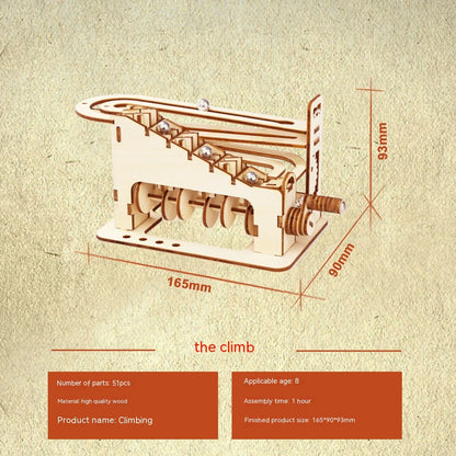 Track Race Marble Assembled Model 3D Wooden Puzzle