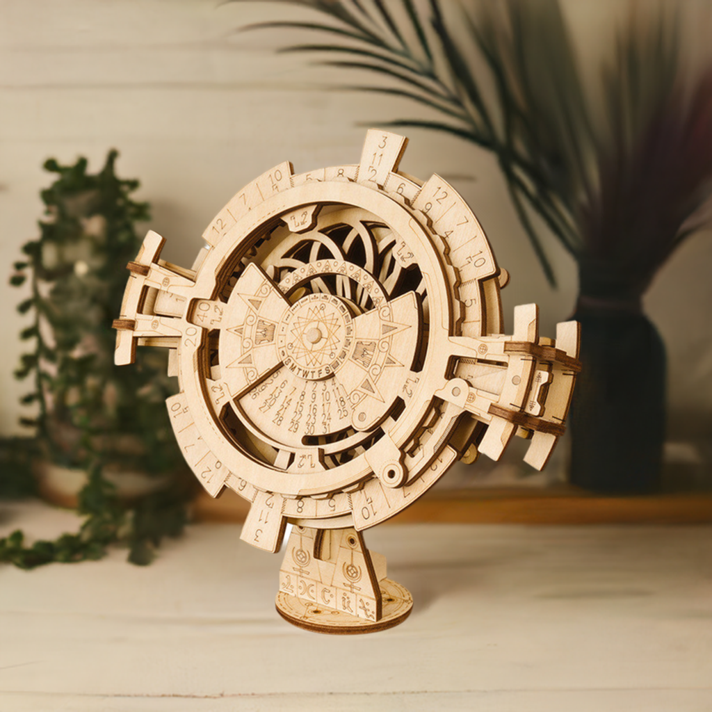 Perpetual Calendar Wooden Assembled Model Diy Toy