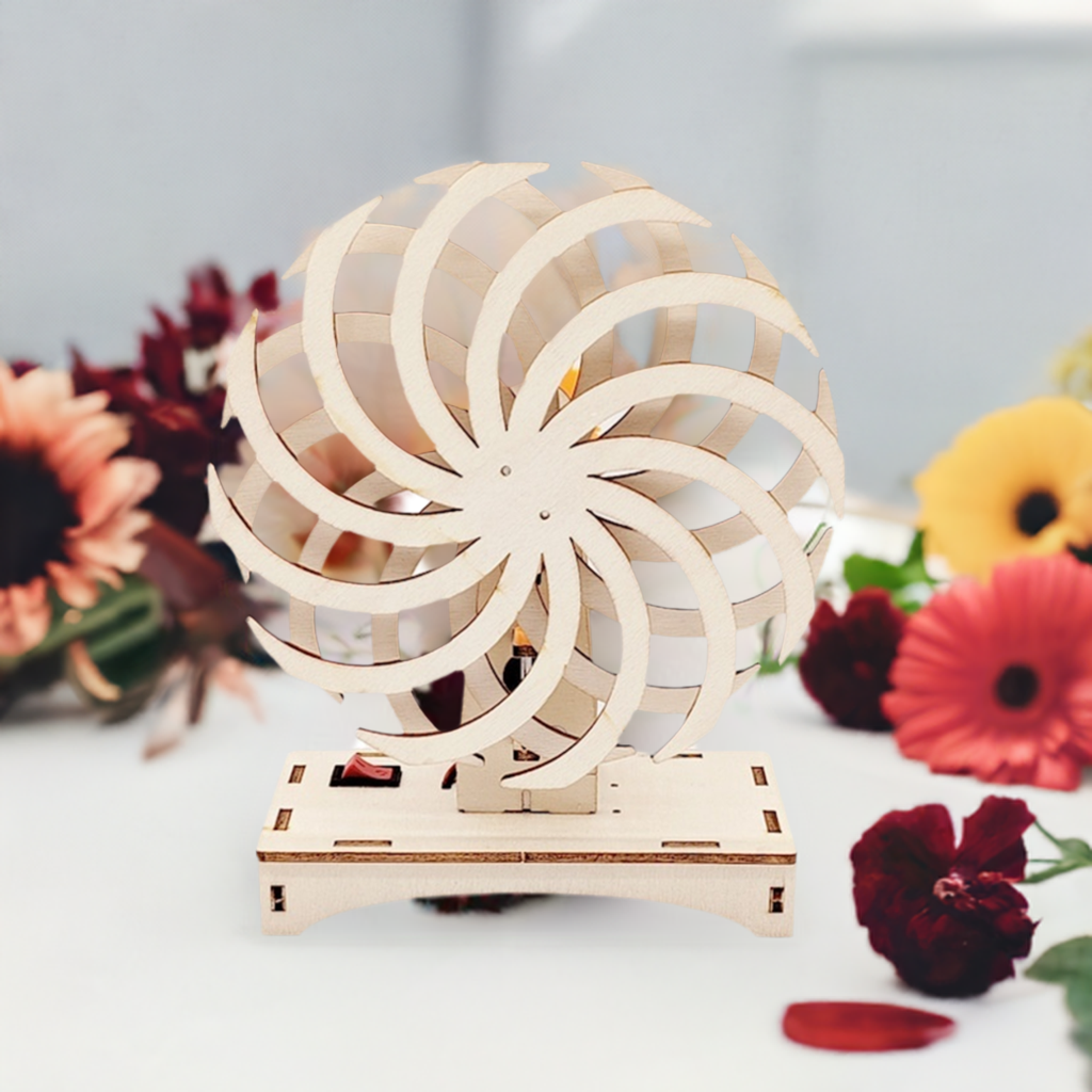 3D Wooden Windmill Toy For DIY Scientific Experiment Puzzle