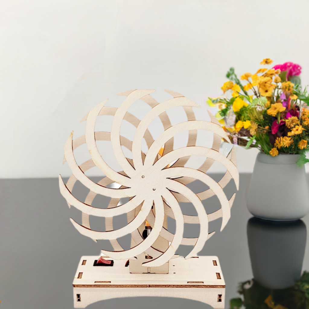 3D Wooden Windmill Toy For DIY Scientific Experiment Puzzle