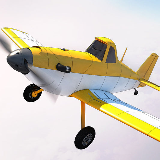 3D Printable Piper Pawnee Plane